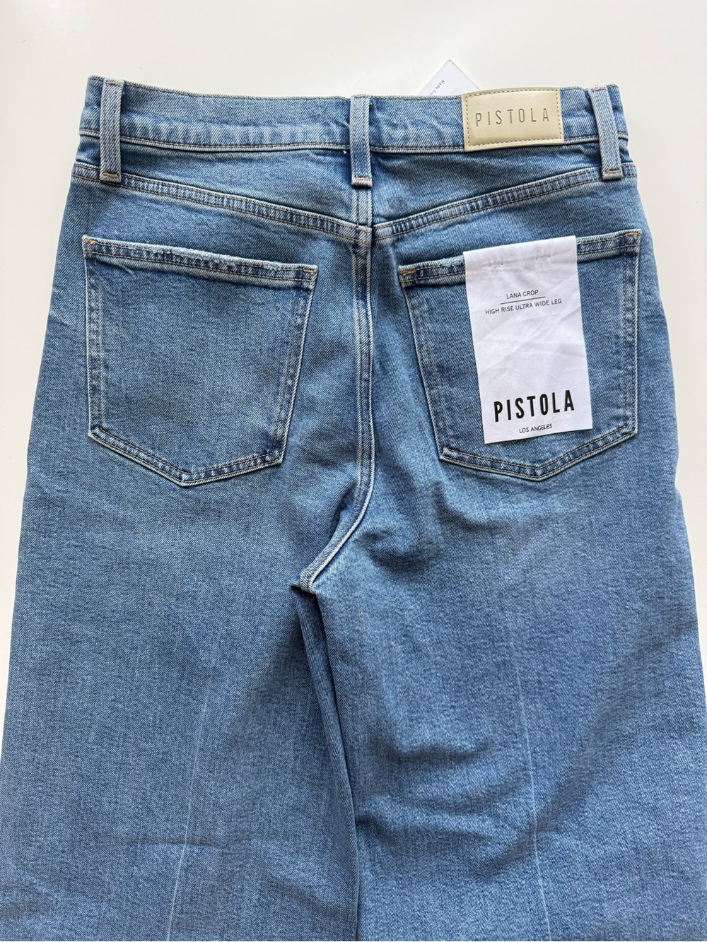 NWT Pistola Lana Crop High Rise Ultra Wide Leg Jeans Size 28 - Picture 5 of 7